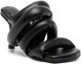YUME Circular Heel 110mm padded sandals Black - Thumbnail 2