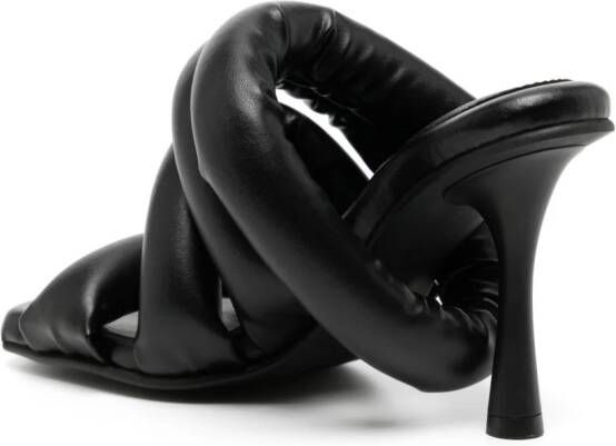 YUME Circular Heel 110mm padded sandals Black