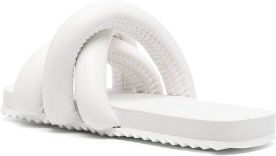 YUME crossover strap sliders White