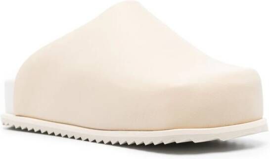 YUME faux-leather flat mules Neutrals