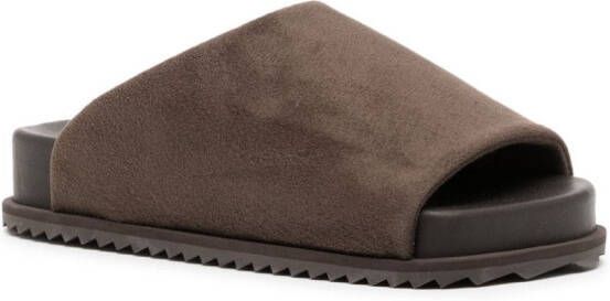 YUME Finn faux-suede slides Brown