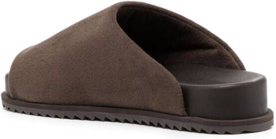 YUME Finn faux-suede slides Brown