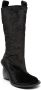 YUME Love 115mm velvet mid-calf boots Black - Thumbnail 2