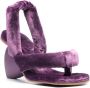 YUME Love Heel 120mm velvet sandals Purple - Thumbnail 2