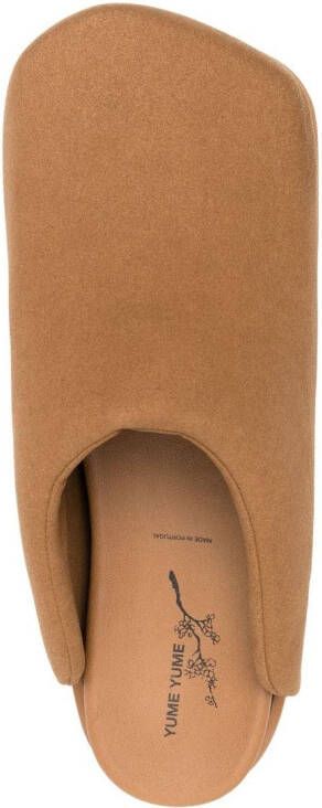 YUME square-toe sandals Brown