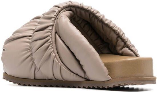 YUME Tent padded oversized mules Neutrals