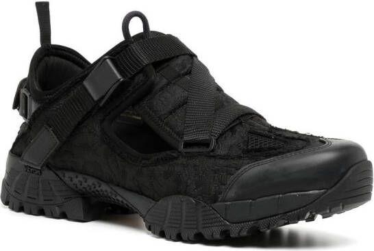 YUME touch-strap cotton-blend sneakers Black
