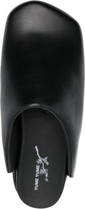 YUME Truck leather slippers Black