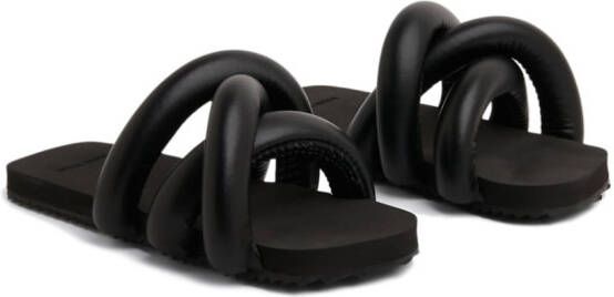 YUME Tyre crossover-strap sandals Black