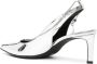 Zadig&Voltaire 68mm First Night Court leather pumps Silver - Thumbnail 3