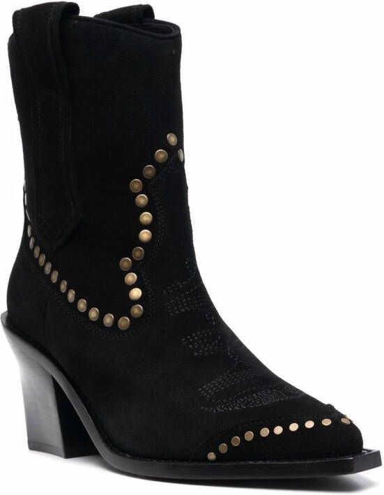 Zadig&Voltaire Cara pointed suede boots Black