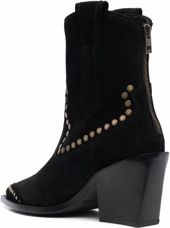 Zadig&Voltaire Cara pointed suede boots Black