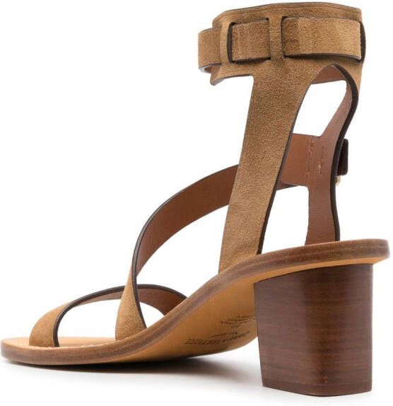 Zadig&Voltaire Cecilia Caprese 70mm leather sandals Brown