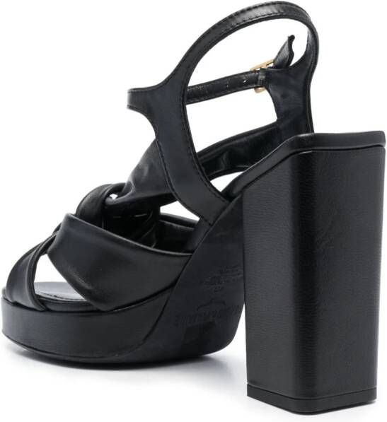 Zadig&Voltaire Forget Me Knot leather sandals Black