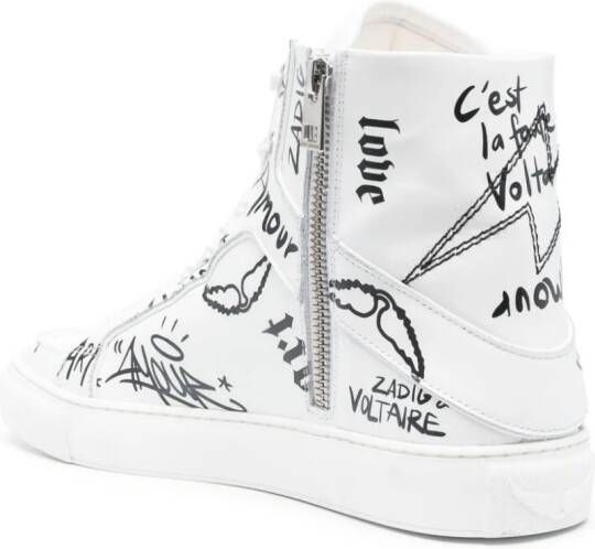 Zadig&Voltaire High Flash high-top leather sneakers White