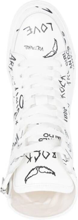Zadig&Voltaire High Flash high-top leather sneakers White