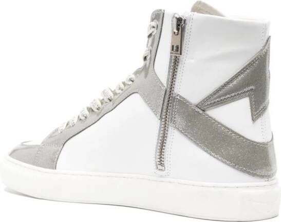 Zadig&Voltaire High Flash Infinity leather sneakers White