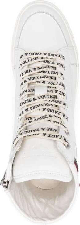 Zadig&Voltaire High Flash leather sneakers White