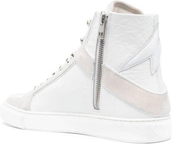 Zadig&Voltaire High Flash panelled leather sneakers White