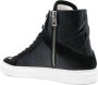 Zadig&Voltaire High Lash crinkled-finish leather sneakers Black - Thumbnail 3