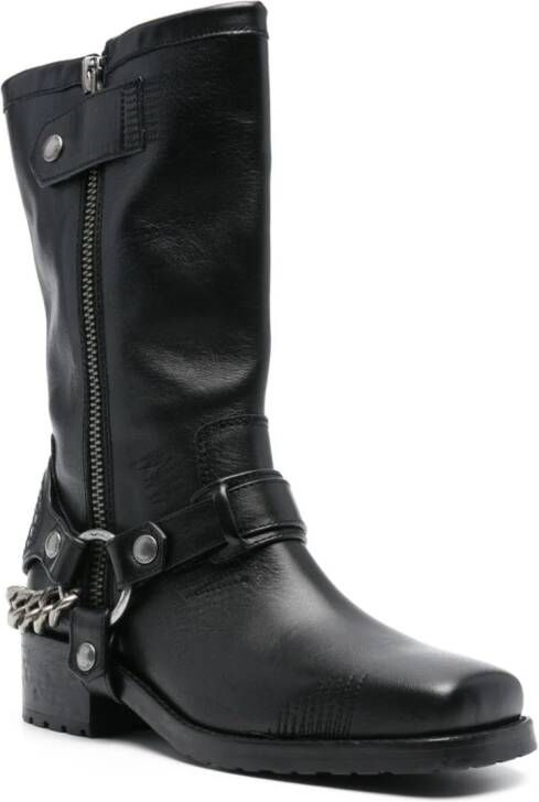 Zadig&Voltaire Igata leather biker boots Black