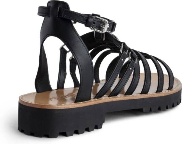 Zadig&Voltaire Joe leather sandals Black