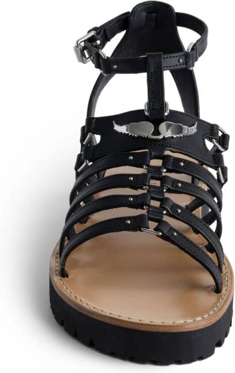 Zadig&Voltaire Joe leather sandals Black