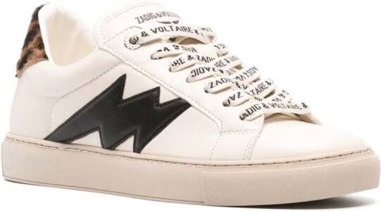 Zadig&Voltaire La Flash lace-up sneakers Neutrals