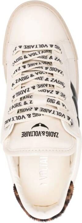 Zadig&Voltaire La Flash lace-up sneakers Neutrals