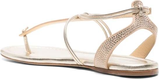 Zadig&Voltaire Moonstar crystal-embellished sandals Gold