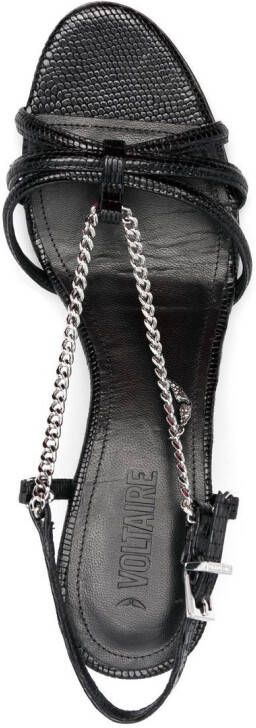 Zadig&Voltaire Sleepless leather sandals Black