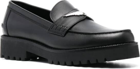 Zadig&Voltaire wings-plaque leather loafers Black