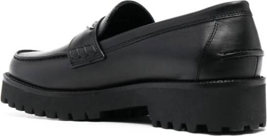 Zadig&Voltaire wings-plaque leather loafers Black