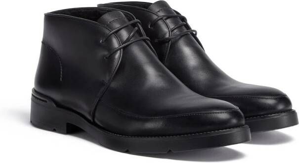 Zegna Cortina leather ankle boots Black