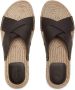 Zegna crossover leather espadrille sandals Brown - Thumbnail 3