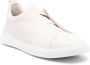 Zegna grained-leather low-top sneakers Neutrals - Thumbnail 2