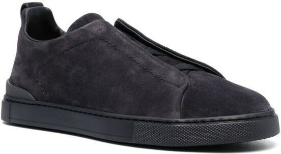 Zegna laceless low-top sneakers Blue