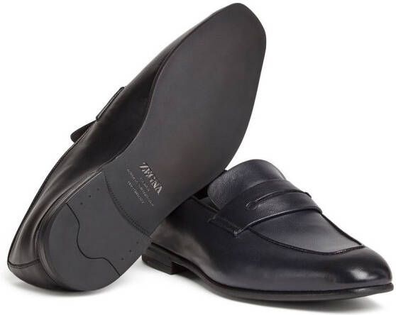 Zegna L'Asola leather loafers Black