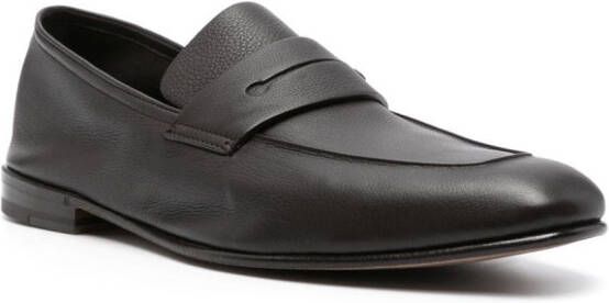 Zegna L'Asola leather loafers Brown