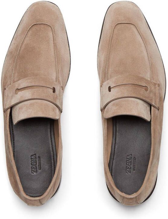 Zegna L'Asola suede loafers Brown