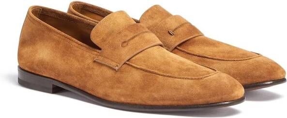 Zegna L'Asola suede loafers Yellow