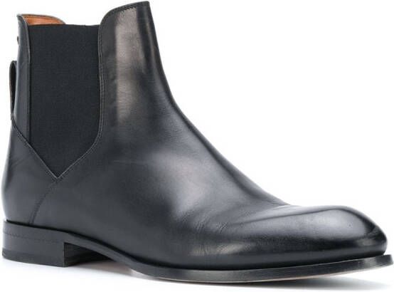 Zegna leather Chelsea boots Black