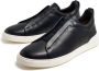 Zegna low-top leather sneakers Black - Thumbnail 4
