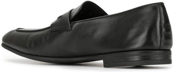 Zegna nappa leather penny loafers Black