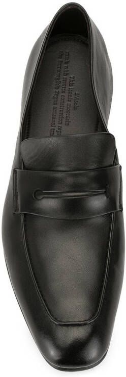 Zegna nappa leather penny loafers Black