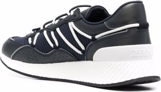 Zegna panelled low-top sneakers Blue