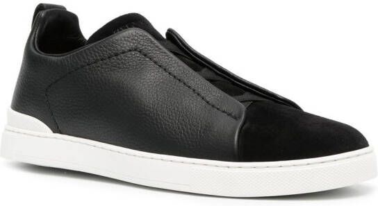 Zegna slip-on low-top sneakers Black