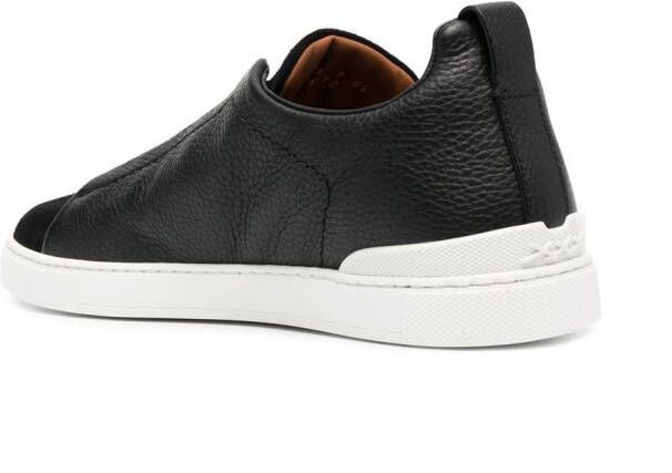 Zegna slip-on low-top sneakers Black