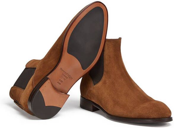 Zegna suede Chelsea boots Brown