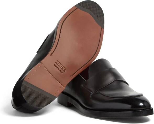 Zegna Torino leather loafers Black
